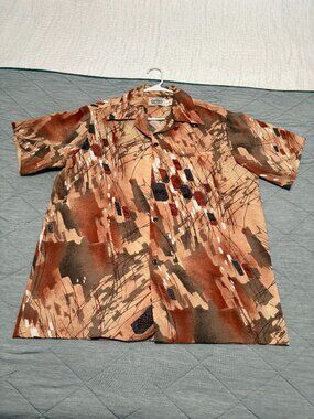 Mens Vintage Malihini Hawaii Disco Aloha Shirt L